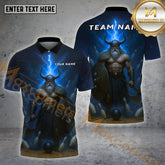 Maxcorners Bowling Viking Thunder God Multicolor Options Personalized Name, Team Name 3D Shirt (4 Colors)