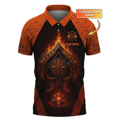Maxcorners Texas Hold 'Em Shirt, Custom Poker Polo For Card Players, Gifts For Poker PlayerLM1009