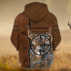 Maxcorners Custom Name Deer Hunting On The Mark Shirt 3D All Over Printed Clothes
