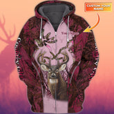 Maxcorners Custom Name Hunting Pink Country Girl Shirt 3D All Over Printed Clothes