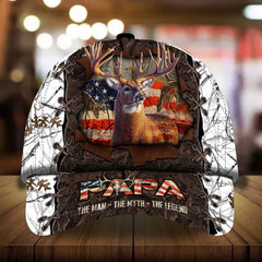 Maxcorners Papa Premium Hunter Camouflage 3D Multicolor Personalized Cap