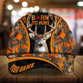 Maxcorners Born To Hunt Deer Hunting Camo Pattern 3D Multicolor Personalized Cap