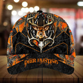 Maxcorners Skull Deer Cracked Deer Hunting Camo Pattern 3D Multicolor Personalized Cap