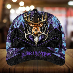 Maxcorners Skull Deer Cracked Deer Hunting Camo Pattern 3D Multicolor Personalized Cap