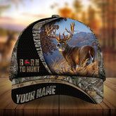 Maxcorners The Majestic Of Born To Hunt Boomerang Hunting Personalized Hats 3D Multicolored