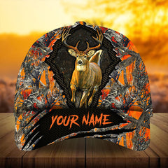 Maxcorners Eternity Cracked Deer Running Deer Hunting Camo Pattern 3D Multicolor Personalized Cap