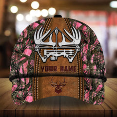 Maxcorners Unique Leather Bow Pattern Deer Hunting 3D Multicolor Personalized Cap