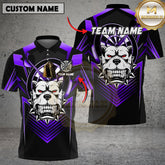 Maxcorners Dart Shirt Pitbull Design Purple Black Style Multioptions Personalized Name, Team Name Unisex 3D Shirt (4 Colors)