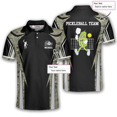 Max Corner Personalized Name and Team name Day Dinker Camo Pickleball 3D Polo Shirt