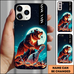 Maxcorners Lava Bear Moon Bowling Personalized 3D Phone Case