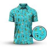 Maxcorners Golf And Margarita Pattern Shirts, Funny Cocktail Golf Polos For Women, Ladies Golf Shirt