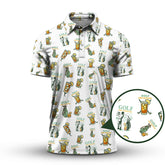Maxcorners Funny Pattern Cocktail Golf Polos, Men Golf Shirt, Golf Gift For Golfers
