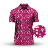 Maxcorners American Tatas Funny Golf Shirt, Pattern Golf Polos, Crazy Golf Shirts For Men