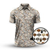 Maxcorners Dachshund Golf Shirt, Funny Pattern Golf Shirt, Crazy Golf Shirt For Pet Lover, Golf Gift For Men