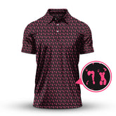 Maxcorners Body Art Pattern Golf Polos, Funny Golf Shirt, Crazy Golf Shirts For Men