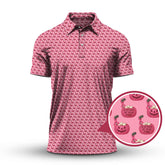 Maxcorners Breast Cancer Golf Shirt For Golfer, In October We Wear Pink Shirt, Pattern Golf Shirt For Golf Players
