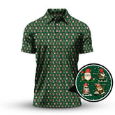 Maxcorners Christmas Golf Shirt, Pattern Golf Shirt For Golfer, Funny Golf Shirt For Men