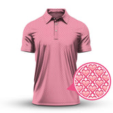 Maxcorners Breast Cancer Golf Shirt, Pink Pattern Golf Shirt, Funny Golf Shirt For Golfer