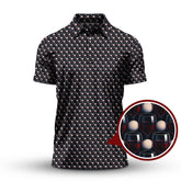 Maxcorners Golf Wine Polos For Golfers, Pattern Golf Shirt, Crazy Golf Shirt For Men