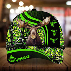 Maxcorners Unique Moose Hunting Camo Pattern 3D Multicolor Personalized Cap