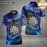 Maxcorners Darts Shirt Dartboard Cosmic Snake Strike Design Multi Options Personalized Name, Team Name 3D Shirt