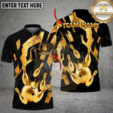 Maxcorners Crowned Bowling King Multicolor Customized Name, Team Name 3D Shirts