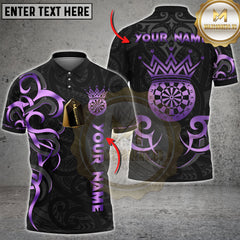 Maxcorners Royal Darts King Multicolor Customized Name, Team Name 3D Shirts