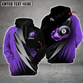 Maxcorners Billiards Signature Multicolor Option Customized Name 3D Hoodie