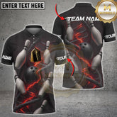 Maxcorners Bowling DNA Voltage Strike Multicolor Customized Name, Team Name 3D Shirts