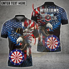 Maxcorners Patriotic Eagle Dartboard Jersey Personalized Name 3D Unisex Shirt For Dellas