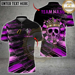 Maxcorners Darts Skull Crown Gold Style Multicolor Customized Name, Team Name 3D Shirts