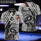 Maxcorners Billiards Ball Skull Personalized 3D Shirt