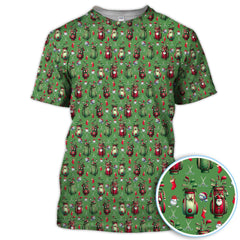 Maxcorners Christmas Pattern Golf Polos, Funny Golf Shirt For Men, Xmas Golf Gift For Golfer