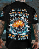 Maxcorners Not All Who Wander Are Lost Compass All Over Print LM2101