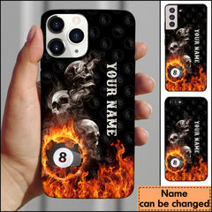 Maxcorners 8 Ball Skull Personalized Phone Case