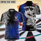 Maxcorners Darts Dragon Watercolor Paint Pattern Multicolor Option Customized Name, Team Name 3D Shirt (4 Colors)