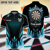 Maxcorners Darts Ice Crystal Pattern Multicolor Option Customized Name, Team Name 3D Shirt (4 Colors)