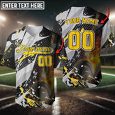 Maxcorners Baseball Jersey Paint Color Style Custom 3D Shirt (Multicolor)