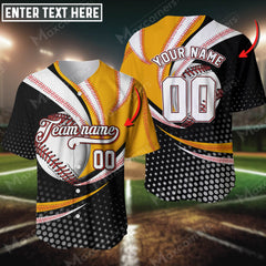 Maxcorners Baseball Jersey Personalized Name 3D Shirt (Multicolor)