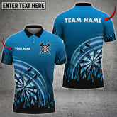 Maxcorners Darts Flame Multicolor Option Customized Name, Team Name 3D Shirt (4 Colors)