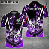 Maxcorners Darts Thunder Lightning Multicolor Option Customized Name, Team Name 3D Shirt (4 Colors)