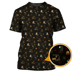 Maxcorners Halloween Golf Shirt For Golfer, Pattern Golf Shirt, Crazy Golf Shirt, Golf Gift For Men