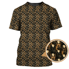 Maxcorners Dog Pattern Golf Shirt For Men, German Shepherd Golf Shirt, Crazy Golf Shirts For Golfer