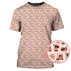 Maxcorners Pattern Golf Shirt For Men, Dachshund Golf Shirt For Golfer, Breast Cancer Golf Shirt For Dog Lovers