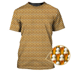 Maxcorners Golf And Beer Pattern Shirts, Funny Golf Shirt For Men, Crazy Golf Polos