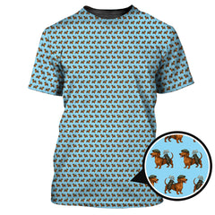 Maxcorners Funny Pattern Golf Shirt For Men, Dachshung Golf Shirt, Crazy Golf Shirt For Golfer, Dog Golf Shirt