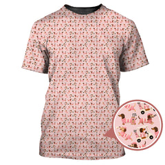Maxcorners Dachshund Golf Shirt For Golfer, Breast Cancer Golf Shirt, Funny Pattern Golf Shirts