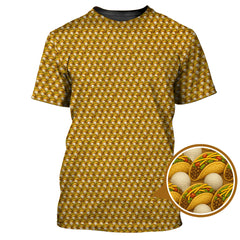 Maxcorners Taco Golf Shirt For Golfer, Golf And Tacos Shirt, Pattern Golf Shirt For Men,
