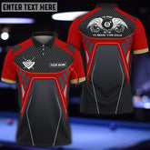 Maxcorners Billiards Sport Pattern Multicolor Options Personalized Name 3D Shirt (4 Colors)