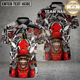 Maxcorners Bowling Monkey Street Style Angry Cartoon Multicolor Options Personalized Name, Team Name 3D Shirt (4 Colors)